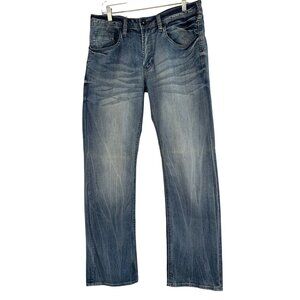 Buffalo David Bitton Brady-X Buckle Straight Stretch Jeans Size 34 x 34 RP10557